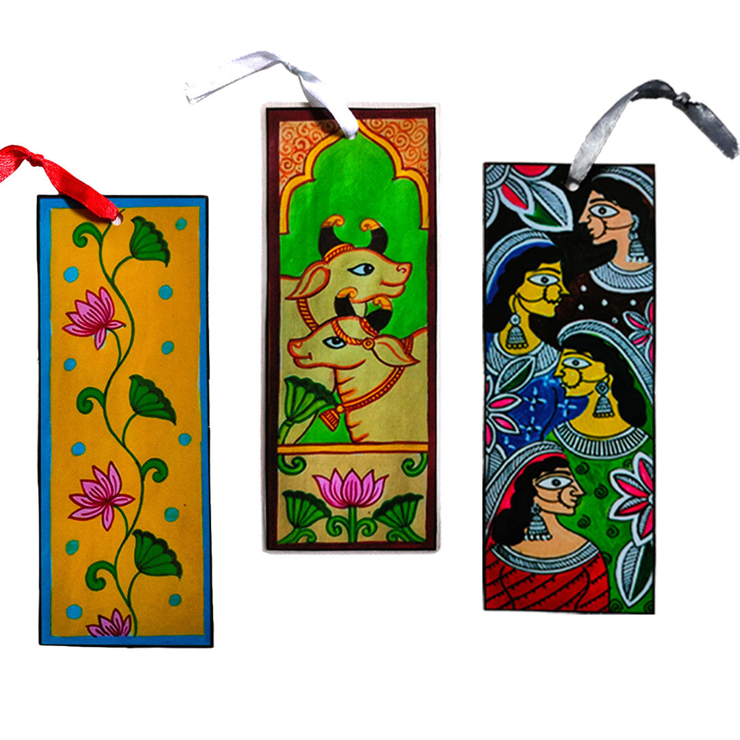 Set of 3 Laminated Art Bookmarks – Prints of Original Paintings