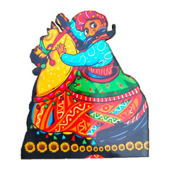 Craftooba Handcrafted Traditional Rajasthani Folk Art Horse Rider Decorative Fridge Magnet
