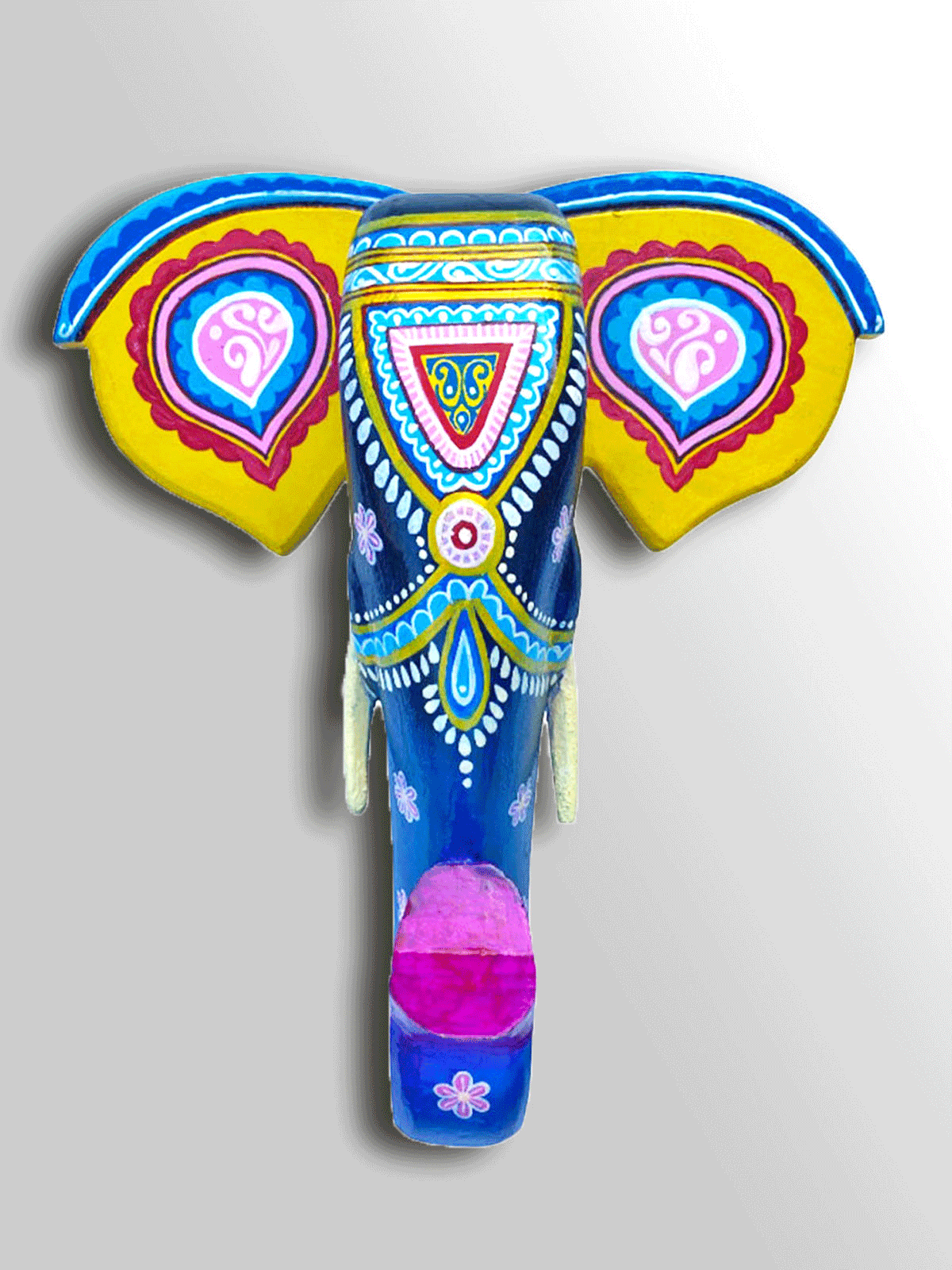 Wooden Hand painted and Hand crafted decorative beautiful Elephant head wall hangings | Home Decor, Christmas Decor, Christmas Gifts | Wall hangings, Wall Decor | Size 10inches (Navy Blue)