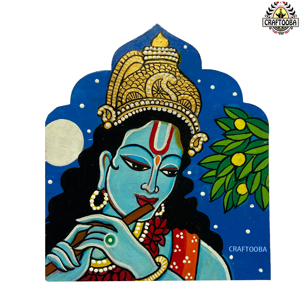 Wooden Hand painted and Hand crafted decorative beautiful wall hangings | Wall Decor | Size 8 inches