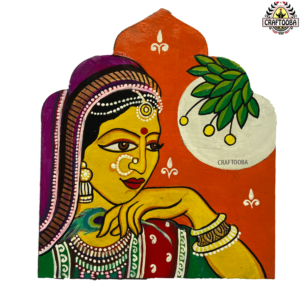 Wooden Hand painted and Hand crafted decorative beautiful wall hangings | Wall Decor | Size 8 inches