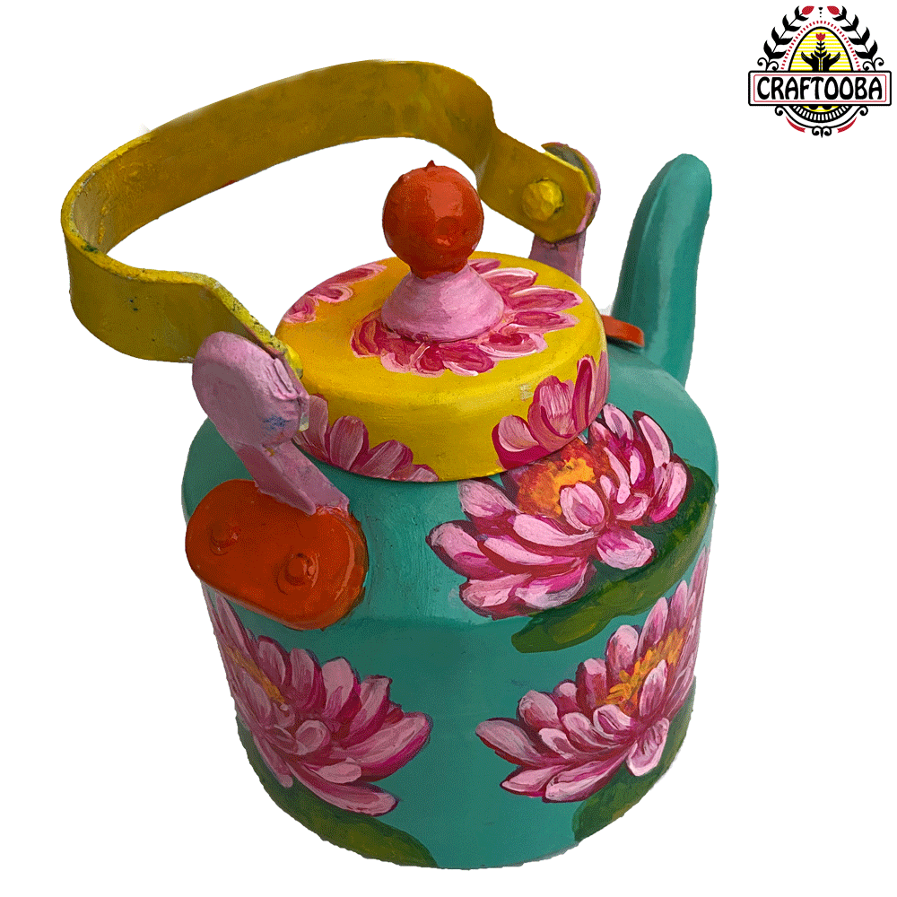 Lotus Painting Aluminum Kettle Small