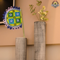 Cane handpainted hatpakha hand fan art – 8.5 inches | Cane handpainted hatpakha hand fan decor