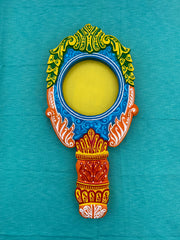 Wooden hand-painted mirror | wall frame 18″ in(L) x 8″ in(B)